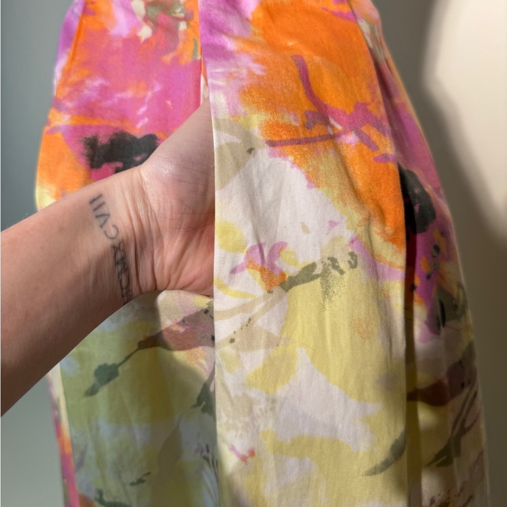 J. Crew Vibrant Multicolor Floral Strapless Cotton Mini Dress - Picture 7 of 11